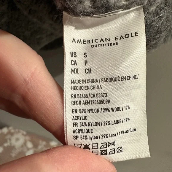 American Eagle Outfitters Plaid Open Front Cardigan Sweater Oversized Grandpa - Picture 4 of 7